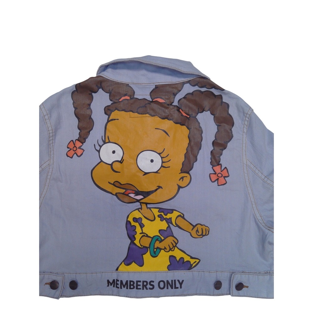 Rugrats Nickelodeon Members Only Jean Jacket, Youth XL, Rare Find.